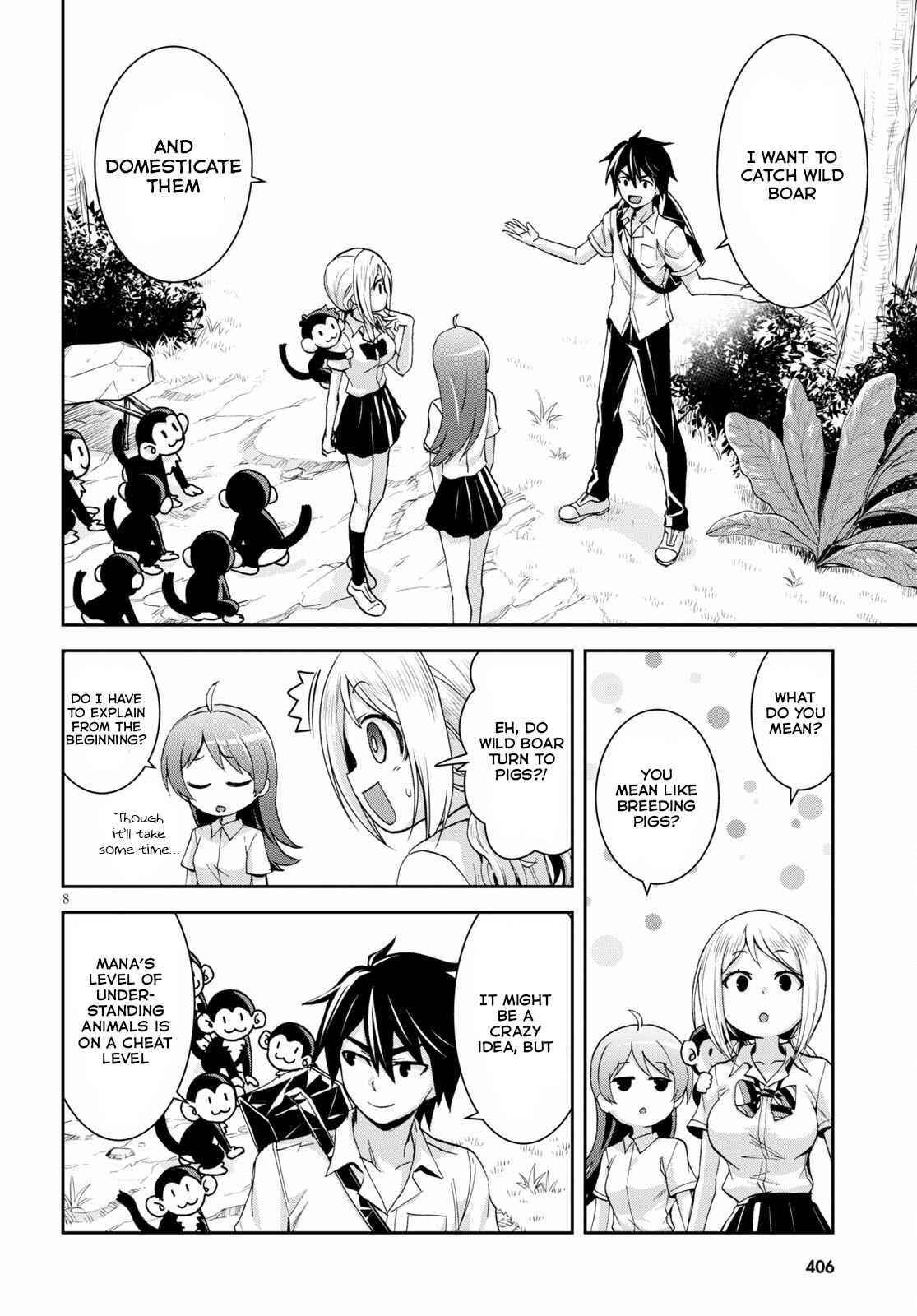 Isekai Yurutto Survival Seikatsu: Gakkou No Minna To Isekai No Mujintou Ni Tenishitakedo Ore Dake Rakushou Desu Chapter 14 - Page 8