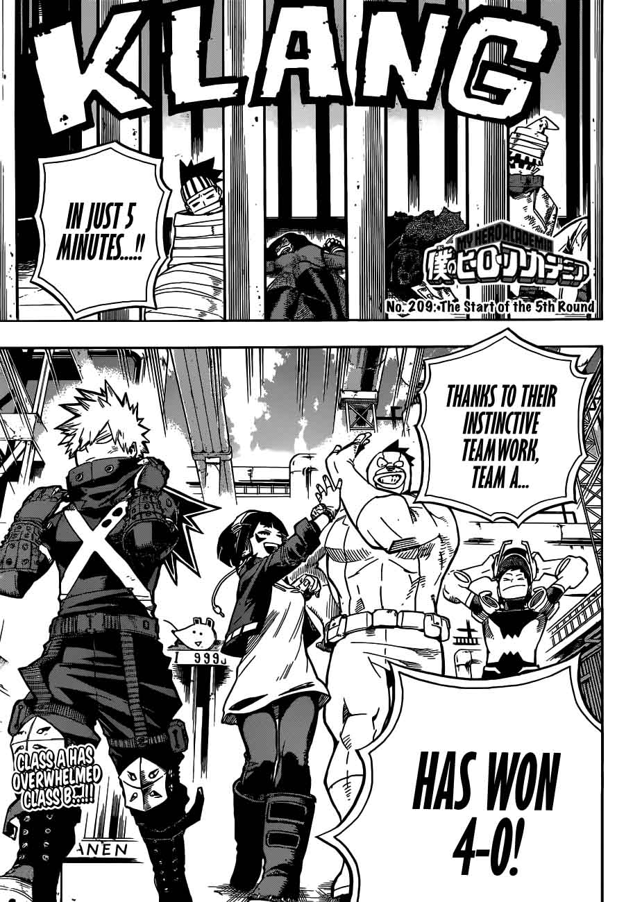 My Hero Academia Chapter 209 - Page 1