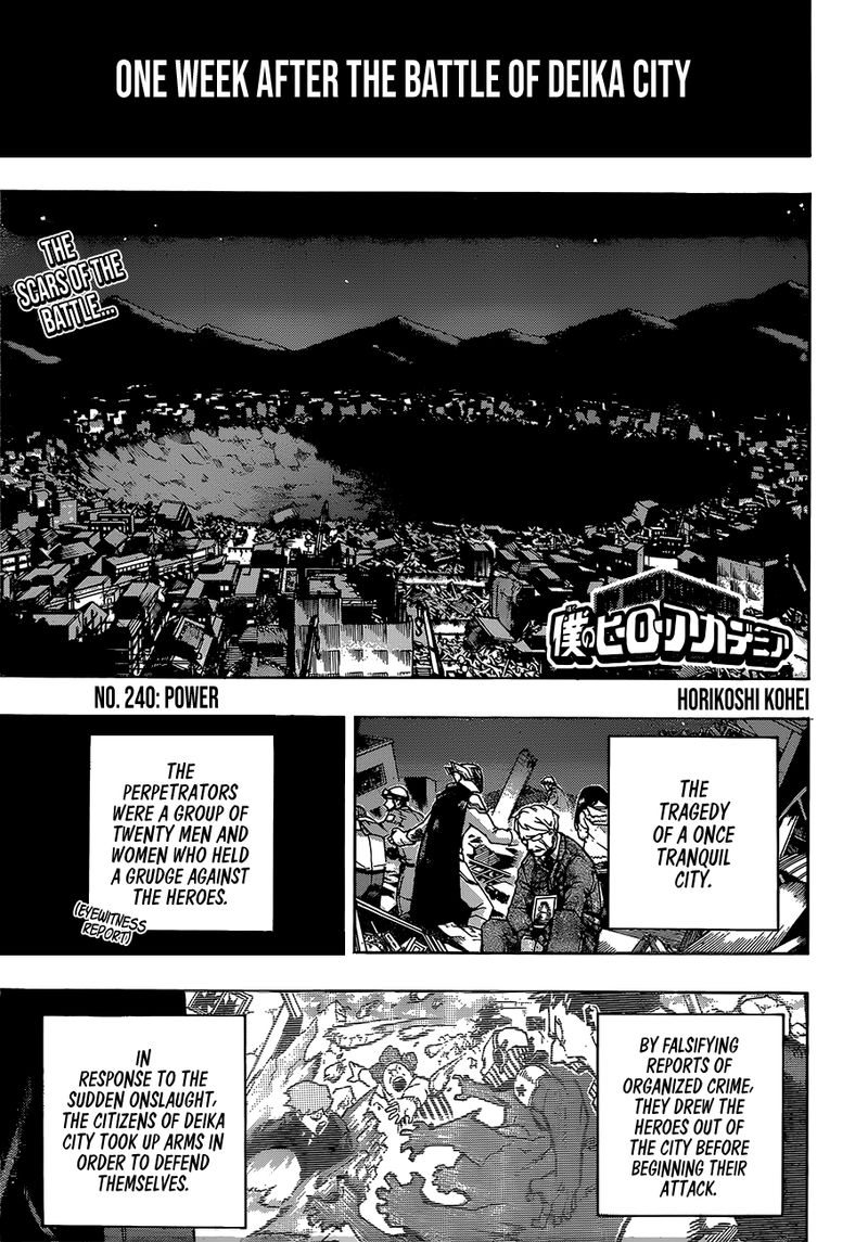 My Hero Academia Chapter 240 - Page 1