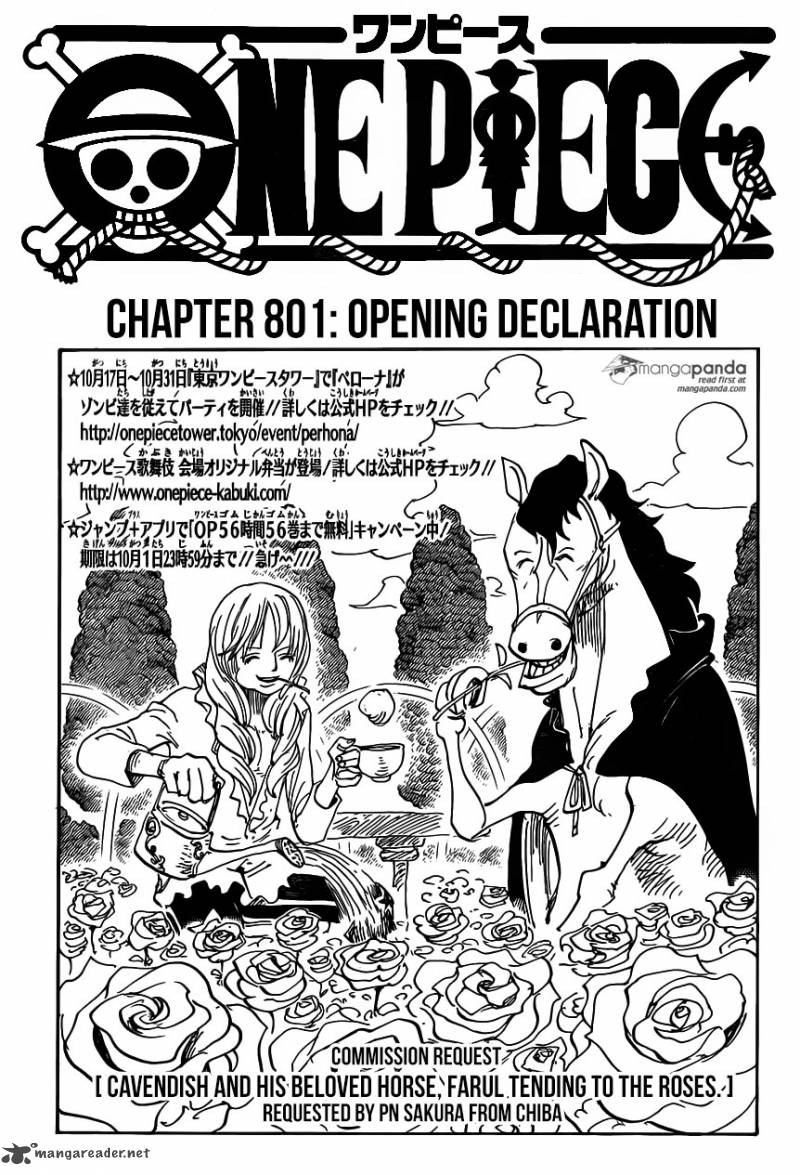 One Piece Chapter 801 - Page 1